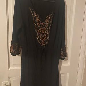 Style & Co women's XL black patterned dress